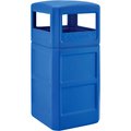 Global Industrial Square Standard Trash Can, Blue, Plastic 641414BL
